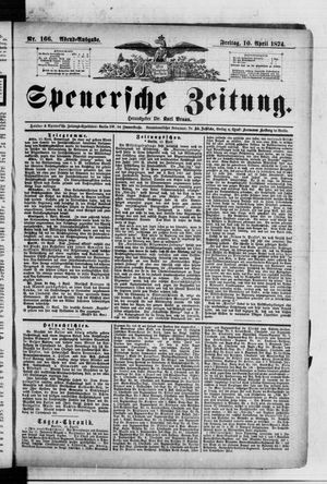 Spenersche Zeitung vom 10.04.1874