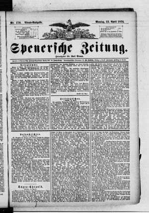 Spenersche Zeitung vom 13.04.1874