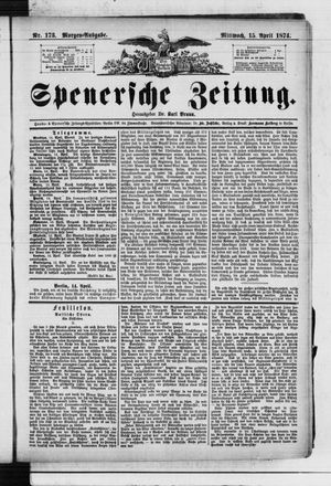 Spenersche Zeitung vom 15.04.1874