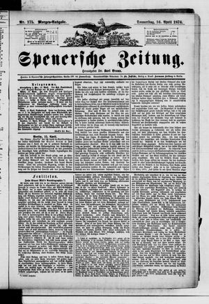 Spenersche Zeitung on Apr 16, 1874