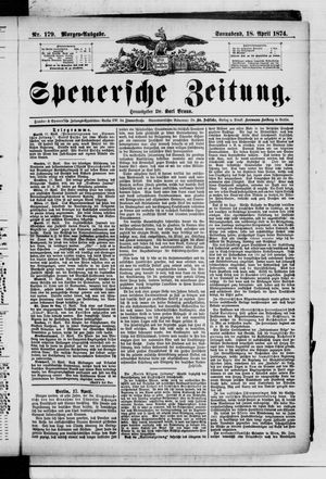 Spenersche Zeitung vom 18.04.1874