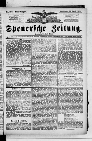 Spenersche Zeitung vom 18.04.1874