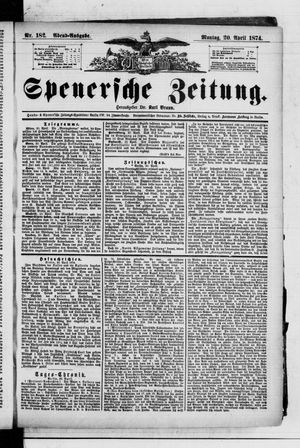 Spenersche Zeitung vom 20.04.1874