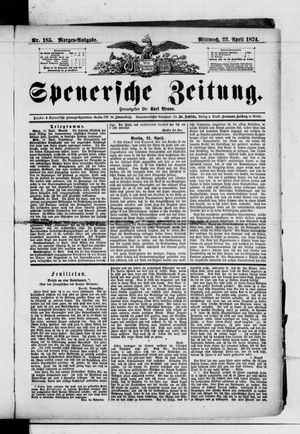 Spenersche Zeitung vom 22.04.1874