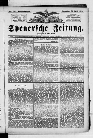 Spenersche Zeitung vom 23.04.1874