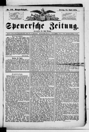 Spenersche Zeitung vom 24.04.1874