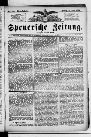 Spenersche Zeitung vom 24.04.1874