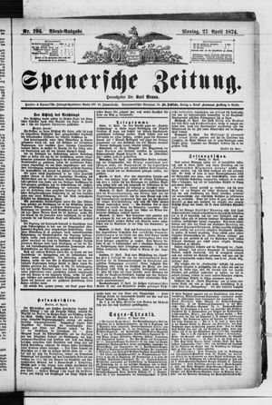 Spenersche Zeitung vom 27.04.1874
