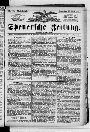 Spenersche Zeitung vom 30.04.1874