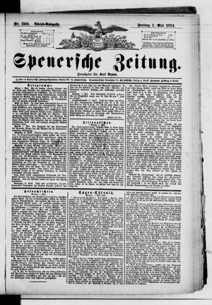Spenersche Zeitung vom 01.05.1874
