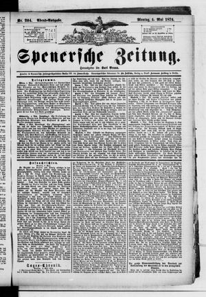 Spenersche Zeitung vom 04.05.1874