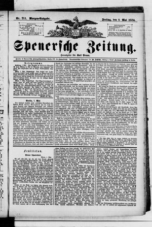 Spenersche Zeitung vom 08.05.1874