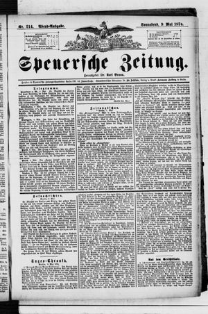 Spenersche Zeitung vom 09.05.1874