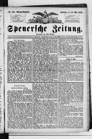 Spenersche Zeitung vom 10.05.1874