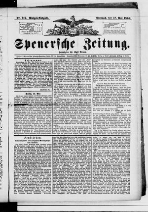 Spenersche Zeitung vom 13.05.1874