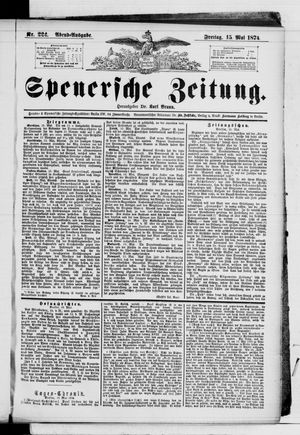 Spenersche Zeitung vom 15.05.1874