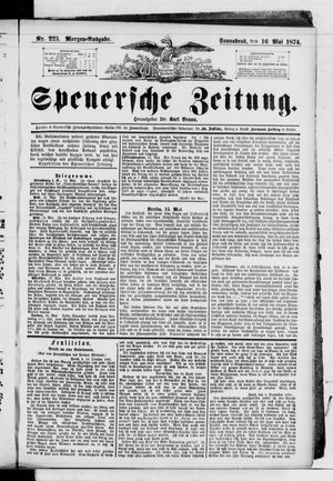 Spenersche Zeitung vom 16.05.1874