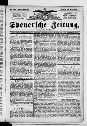 Spenersche Zeitung vom 18.05.1874