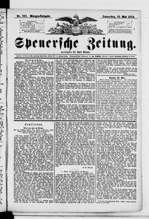 Spenersche Zeitung vom 21.05.1874