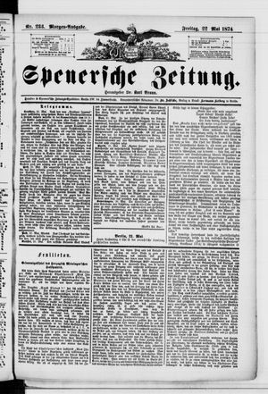Spenersche Zeitung vom 22.05.1874