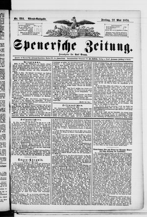 Spenersche Zeitung vom 22.05.1874