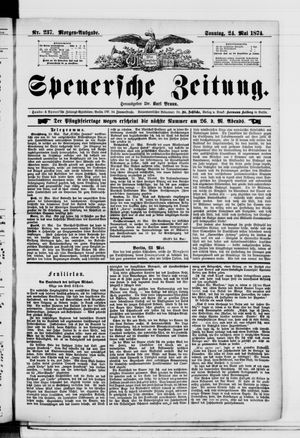 Spenersche Zeitung vom 24.05.1874