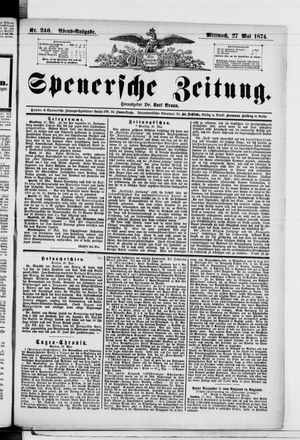 Spenersche Zeitung vom 27.05.1874