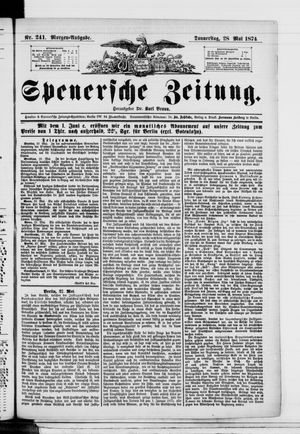 Spenersche Zeitung vom 28.05.1874