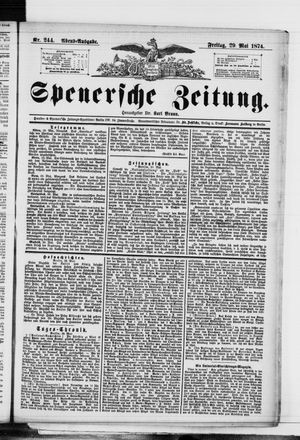 Spenersche Zeitung vom 29.05.1874