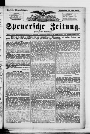 Spenersche Zeitung vom 30.05.1874