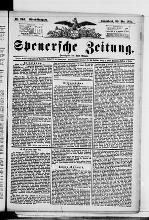 Spenersche Zeitung vom 30.05.1874