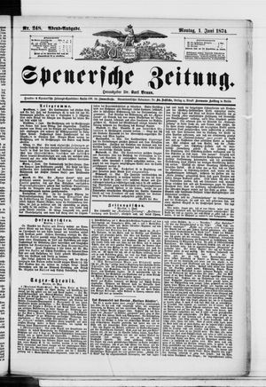 Spenersche Zeitung vom 01.06.1874
