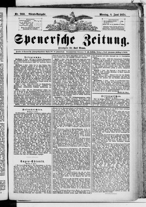 Spenersche Zeitung vom 08.06.1874