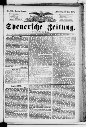 Spenersche Zeitung on Jun 11, 1874