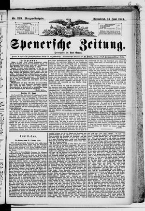 Spenersche Zeitung vom 13.06.1874