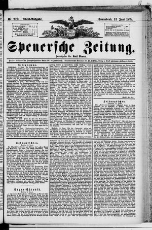 Spenersche Zeitung vom 13.06.1874