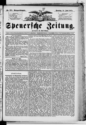 Spenersche Zeitung vom 14.06.1874