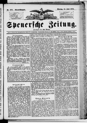 Spenersche Zeitung vom 15.06.1874