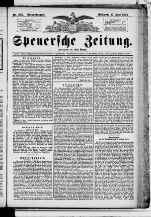 Spenersche Zeitung on Jun 17, 1874