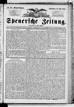 Spenersche Zeitung vom 20.06.1874
