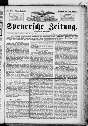 Spenersche Zeitung on Jun 24, 1874