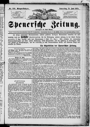 Spenersche Zeitung on Jun 25, 1874