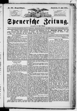 Spenersche Zeitung on Jun 27, 1874