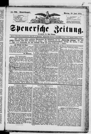 Spenersche Zeitung vom 29.06.1874