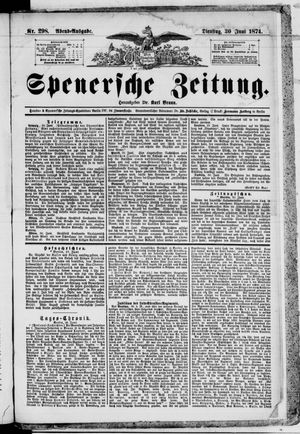 Spenersche Zeitung vom 30.06.1874