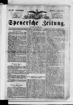 Spenersche Zeitung vom 01.07.1874