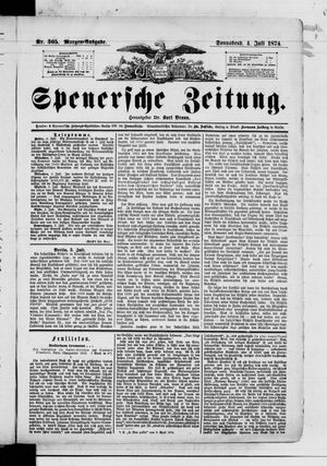 Spenersche Zeitung vom 04.07.1874