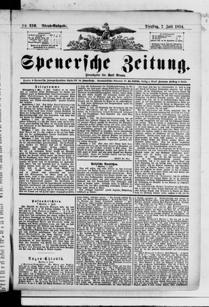 Spenersche Zeitung vom 07.07.1874
