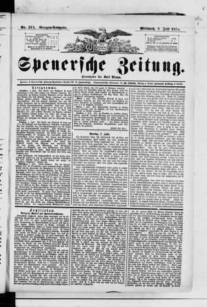 Spenersche Zeitung vom 08.07.1874