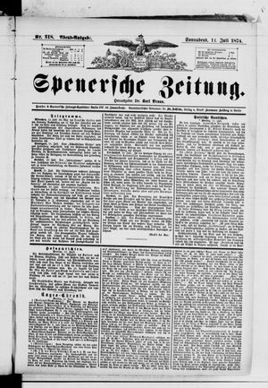 Spenersche Zeitung vom 11.07.1874